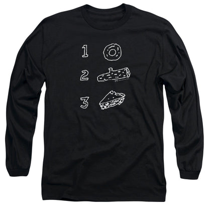 Twin Peaks Pie Log Donut Mens Long Sleeve Shirt Black Officially Licensed