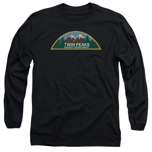 Twin Peaks Sheriff Department Mens Long Sleeve Shirt Black Officially Licensed