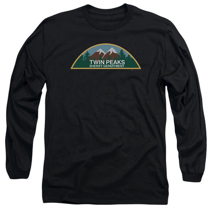 Twin Peaks Sheriff Department Mens Long Sleeve Shirt Black Officially Licensed