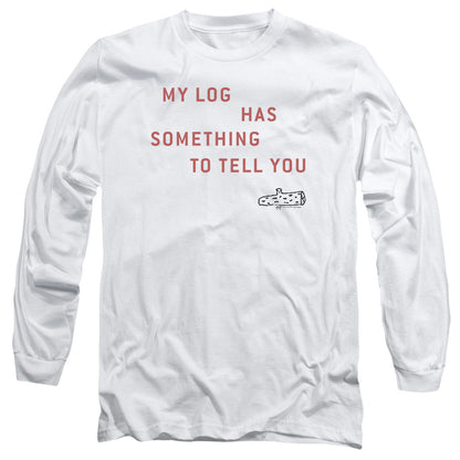 Twin Peaks My Log Mens Long Sleeve Shirt White Officially Licensed