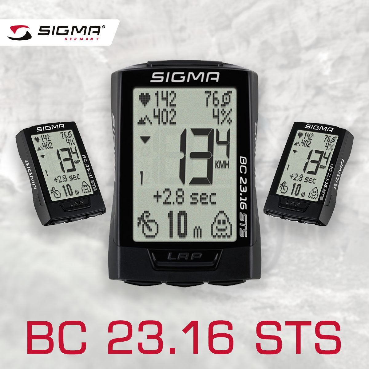 SIGMA Bicycle Computer - BC 23.16 STS, Digital Wireless