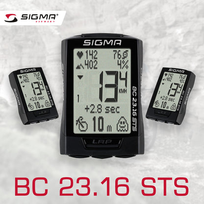 SIGMA Bicycle Computer - BC 23.16 STS, Digital Wireless