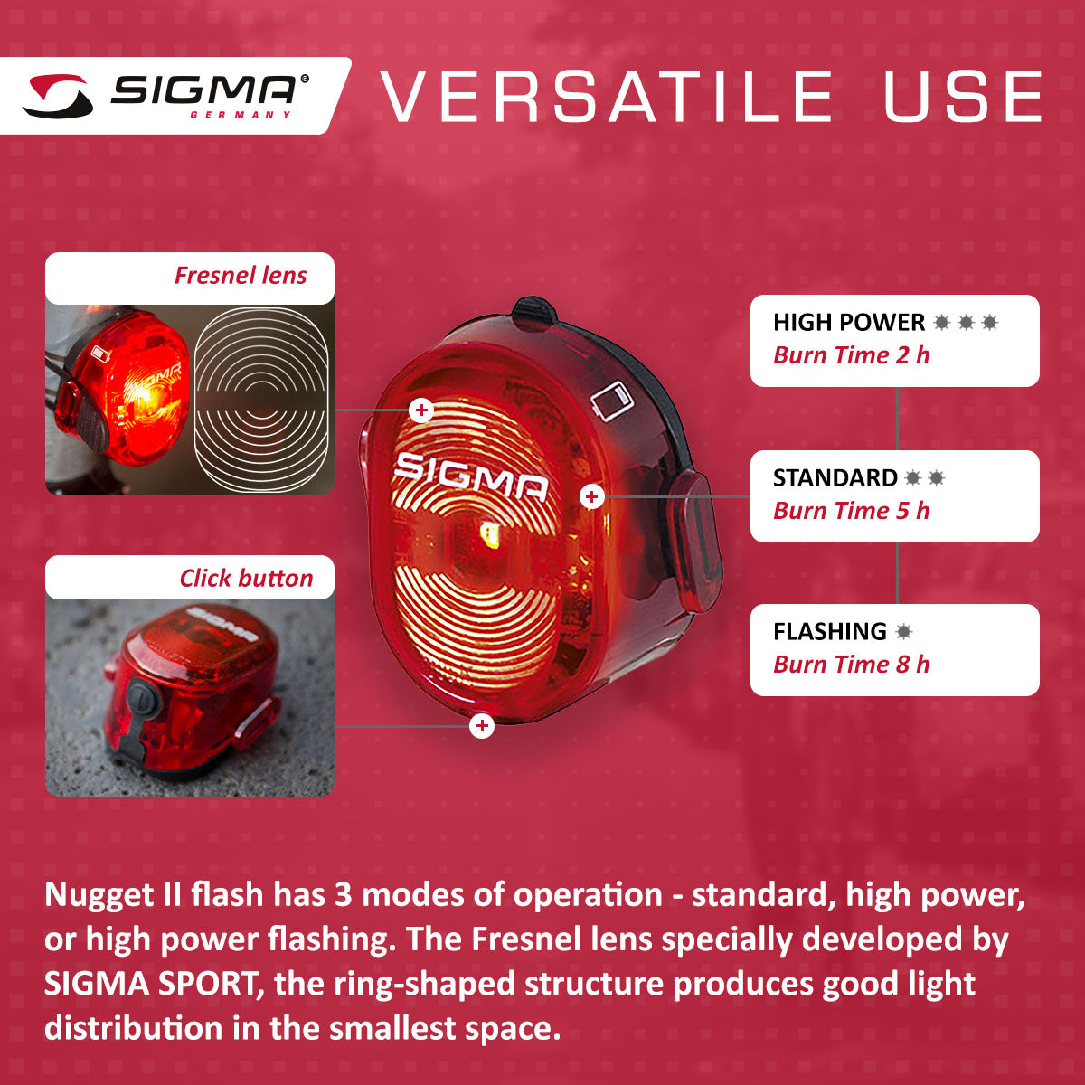 SIGMA Light - NUGGET II or Nugget II Flash, Taillight
