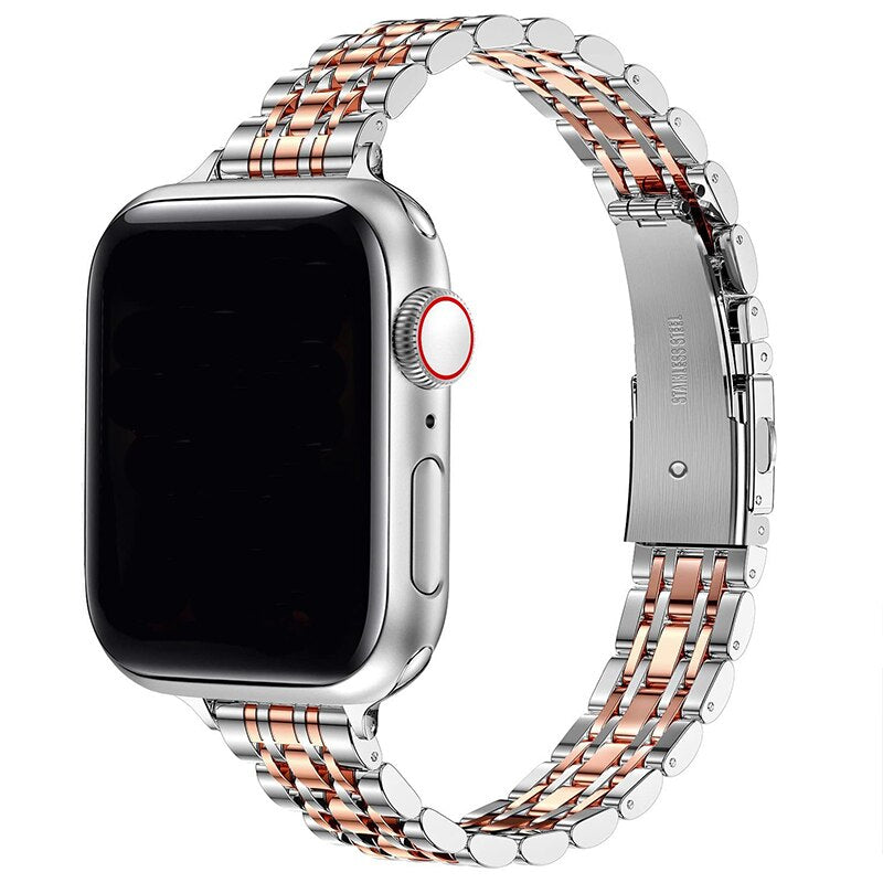 Stainless Steel Wicker Apple Watch Band Series 11/10/9/8/7/6/5/4/ SE / Ultra 1/2/3