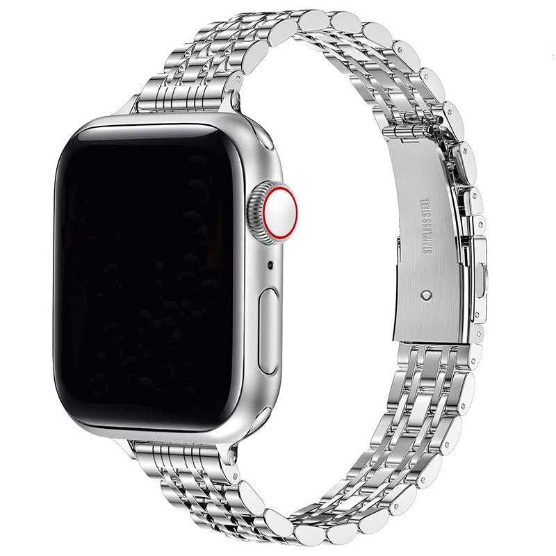 Stainless Steel Wicker Apple Watch Band Series 11/10/9/8/7/6/5/4/ SE / Ultra 1/2/3