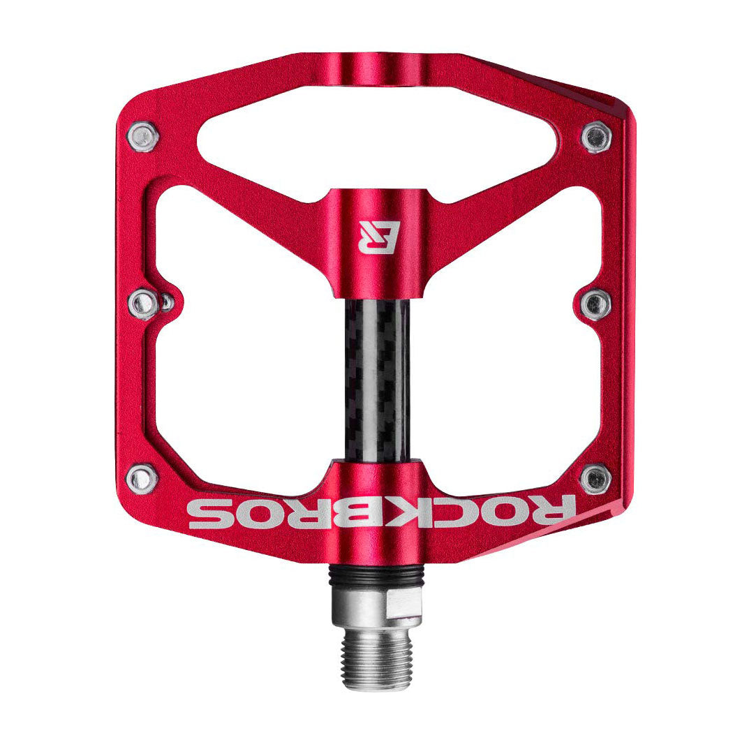ROCKBROS Mountain MTB Bike Flat 9/16 Lightweight Carbon Fiber Sealed Bearing Pedals - Triathlete Store