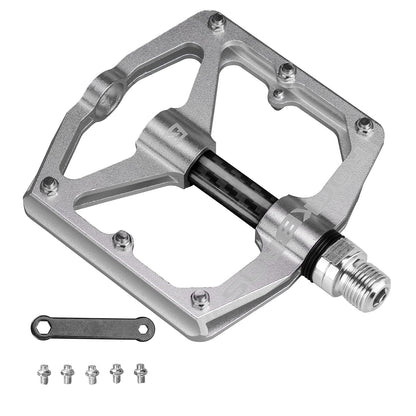 ROCKBROS Mountain MTB Bike Flat 9/16 Lightweight Carbon Fiber Sealed Bearing Pedals - Triathlete Store