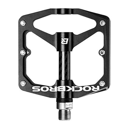 ROCKBROS Mountain MTB Bike Flat 9/16 Lightweight Carbon Fiber Sealed Bearing Pedals - Triathlete Store