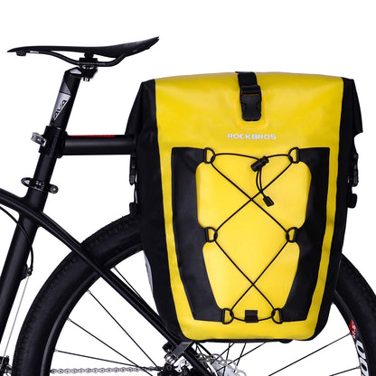 ROCKBROS Waterproof 27L Large Capacity Bike Rear Rack Bicycle Pannier Bag Waterproof