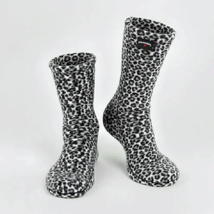 Polar Feet Fleece Socks - Snow Leopard