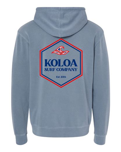 Koloa American Hexagon Pigment-Dyed Hoodie