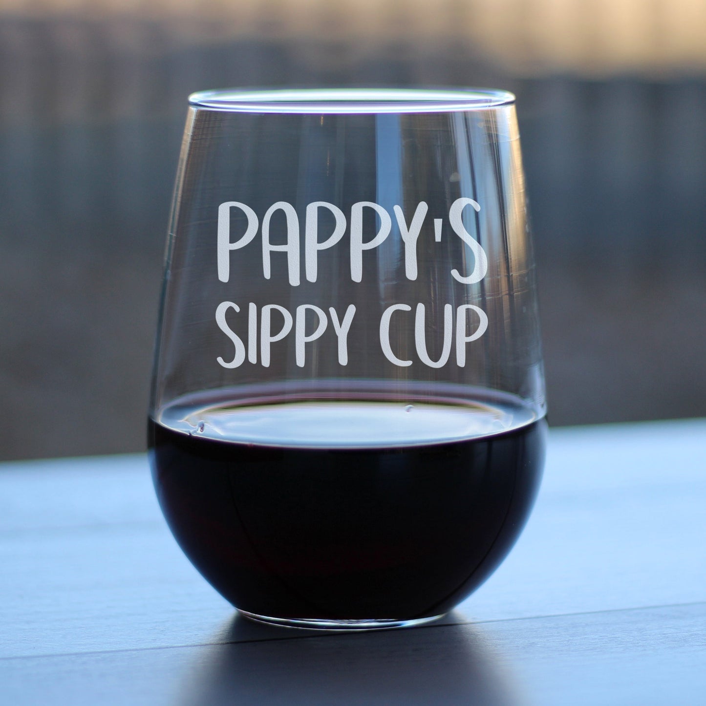 Pappy's Sippy Cup - 17 Ounce Stemless Wine Glass