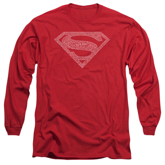 Dc Robin Logo Mens Long Sleeve Shirt Red Officially Licensed