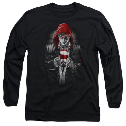 Superman Earth One Mens Long Sleeve Shirt Black Officially Licensed