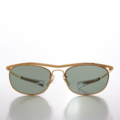 80s Metal Wrap Sunglass with Paddle Temples - Gorman