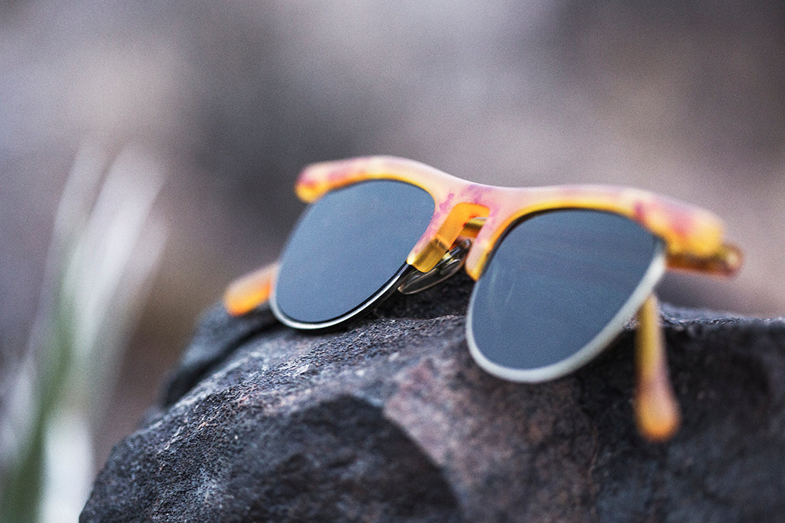 Horn Rim Half Frame Hipster Vintage Sunglass - Havana