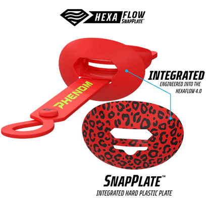 HexaFlow 4.0 SnapPlate™ Mouthguard - Red Leopard