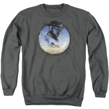 Breaking Bad Crystal Mens Crewneck Sweatshirt Charcoal Officially Licensed