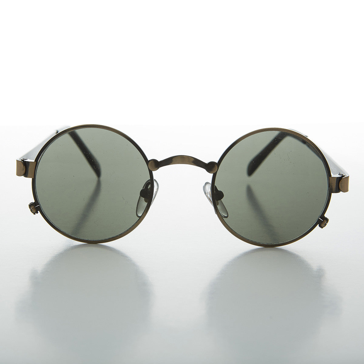 Round Metal Industrial Vintage Sunglass - Spike