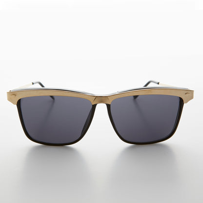 Gold Brow Line Vintage Sunglasses - Spinderella