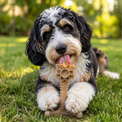 Honey Bone Dental Flower Tower - Durable Nylon Dog Chew Toy XL | USA