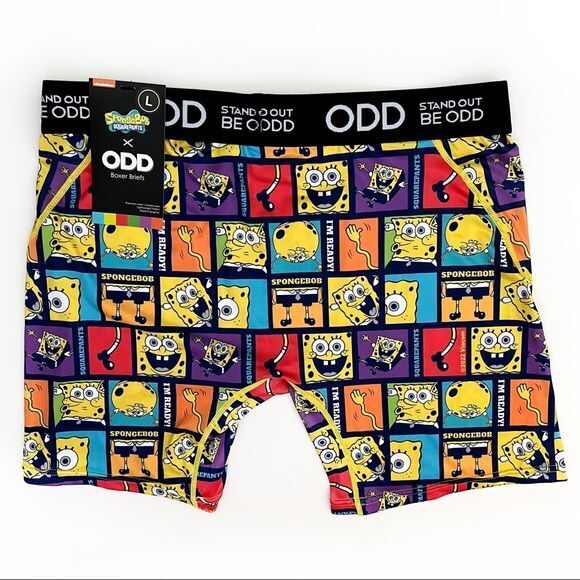 ODD SpongeBob SquarePants Nickelodeon Odd Sox Boxer Briefs (Large)