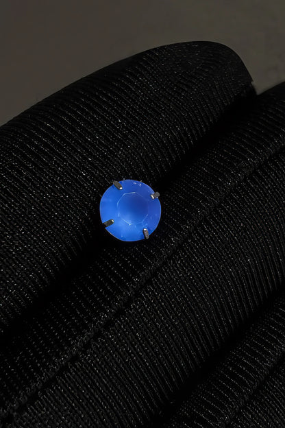 Blue Tulip Matte Titanium Steel Stud Earrings