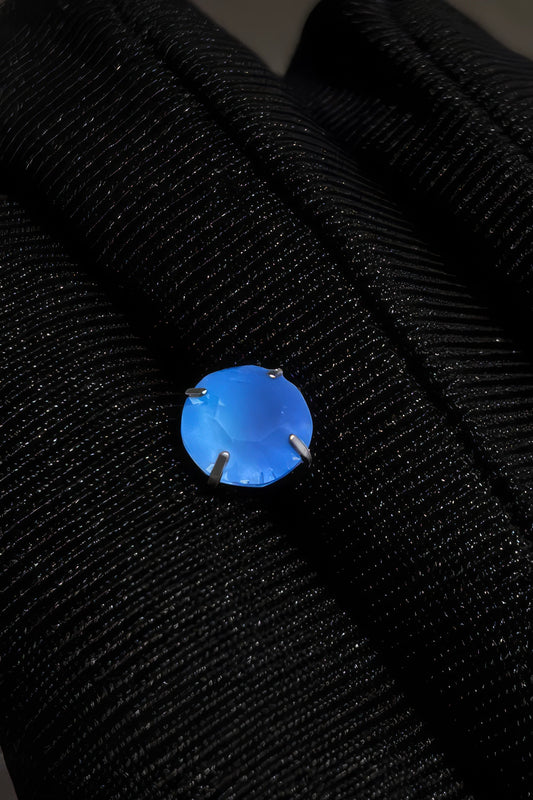 Blue Tulip Matte Titanium Steel Stud Earrings