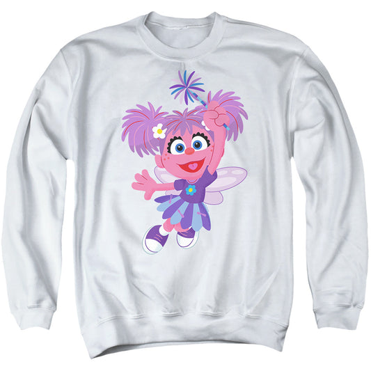 Sesame Street Furry Friends Forever! Abby Cadabby Mens Crewneck Sweatshirt White Officially Licensed