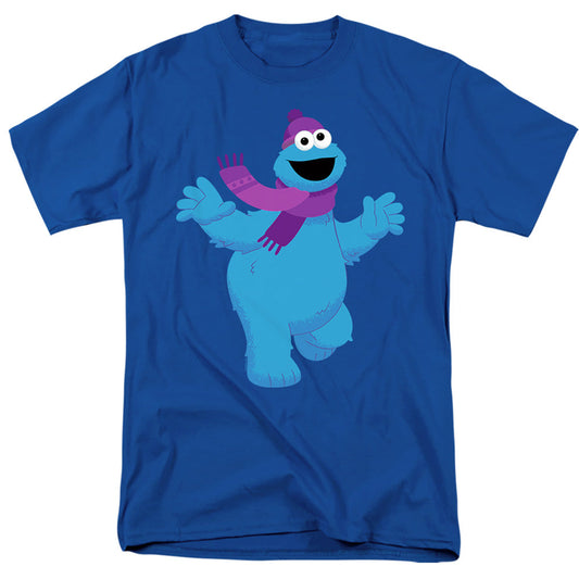 Sesame Street Furry Friends Forever! Cookie Monster Mens T Shirt Royal Blue Officially Licensed