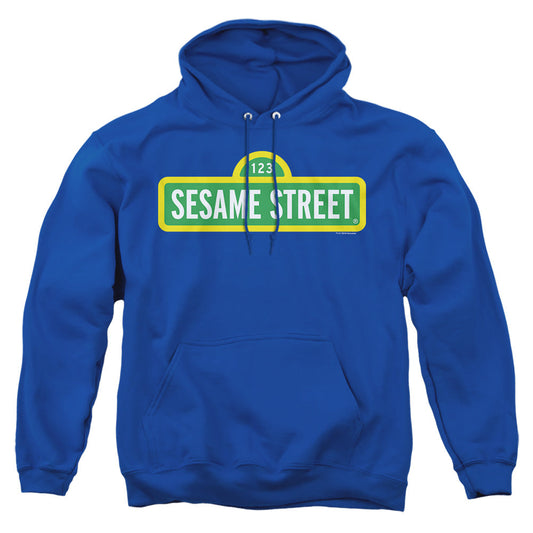 Sesame Street Logo Mens Hoodie Royal Officially Licensed