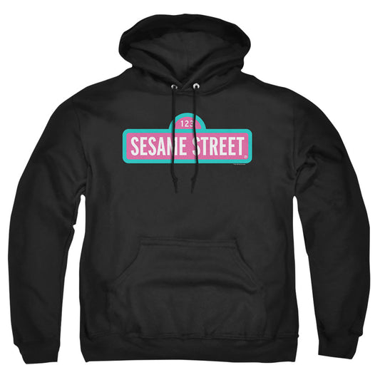 Sesame Street Alt Logo Mens Hoodie Black Officially Licensed