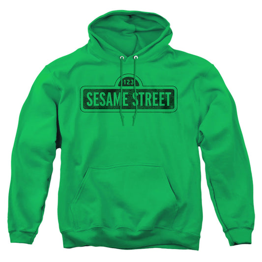 Sesame Street One Color Dark Mens Hoodie Kelly Green Officially Licensed