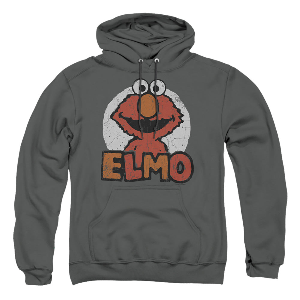 Sesame Street Elmo Name Mens Hoodie Charcoal Officially Licensed