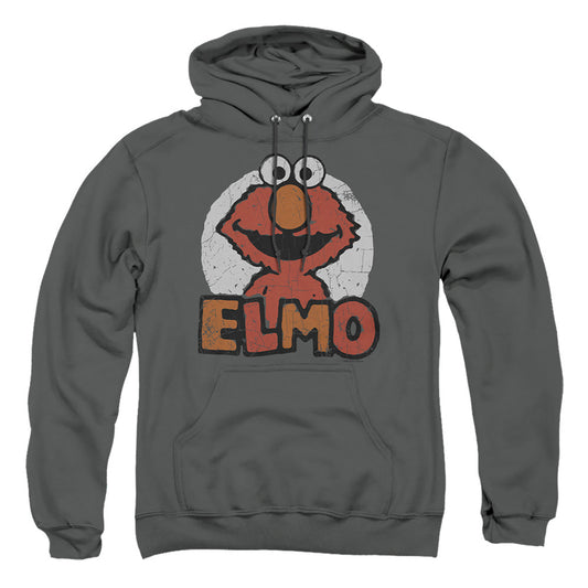 Sesame Street Elmo Name Mens Hoodie Charcoal Officially Licensed