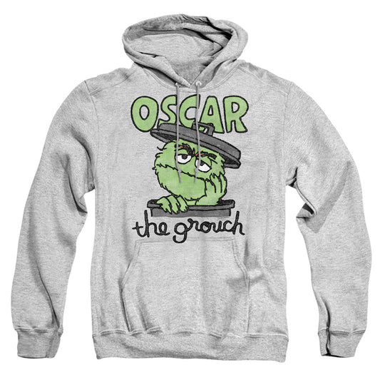 Sesame Street Canned Grouch Mens Hoodie Athletic Heather Officially Licensed