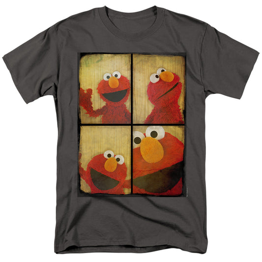 Sesame Street Photo Booth Elmo Mens T Shirt Charcoal Officially Licensed