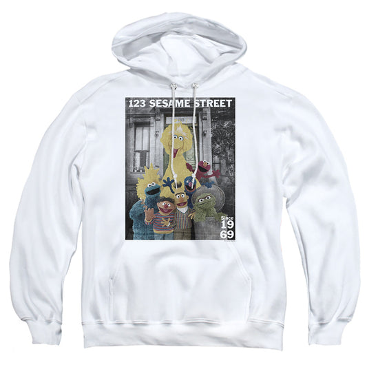 Sesame Street Best Address Mens Hoodie White Officially Licensed