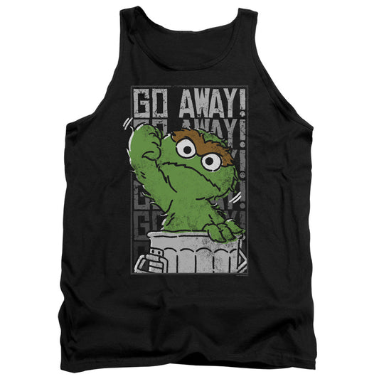 Sesame Street Go Away Mens Tank Top Shirt Black Officially Licensed