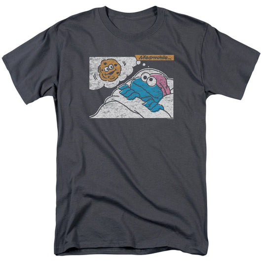 Sesame Street Meanwhile Mens T Shirt Charcoal Officially Licensed