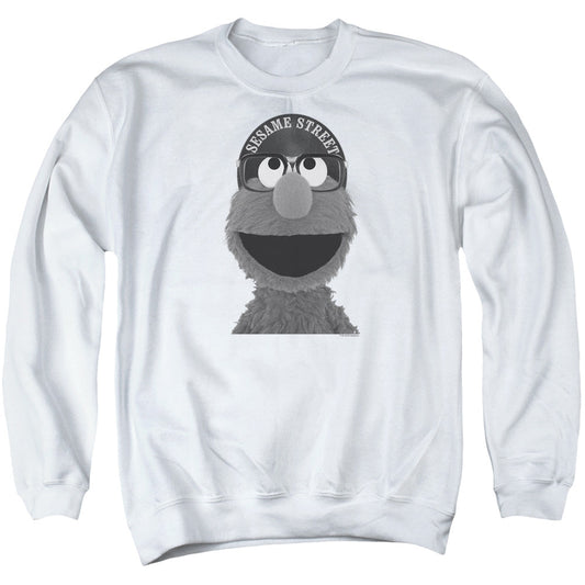 Sesame Street Elmo Lee Mens Crewneck Sweatshirt White Officially Licensed