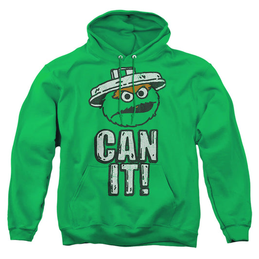 Sesame Street Can It Mens Hoodie Kelly Green Officially Licensed