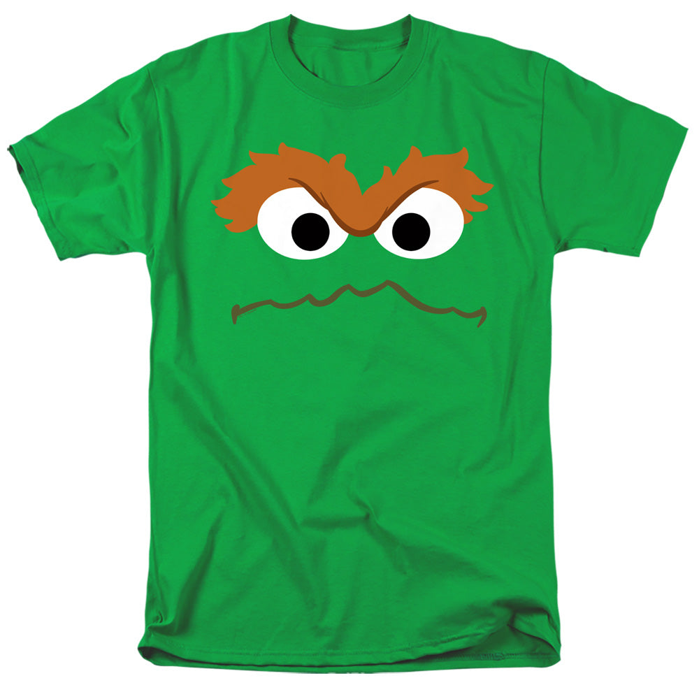 Sesame Street Oscar Face Mens T Shirt Kelly Green Officially Licensed