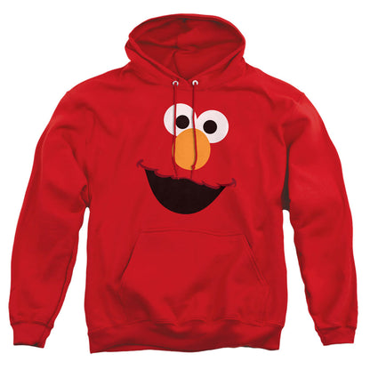 Sesame Street Elmo Face Mens Hoodie Red Officially Licensed