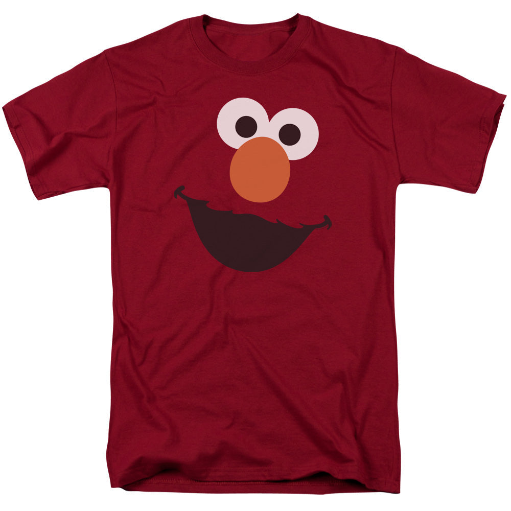 Sesame Street Elmo Face Mens T Shirt Cardinal Officially Licensed