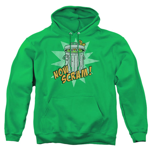 Sesame Street Now Scram Mens Hoodie Kelly Green Officially Licensed