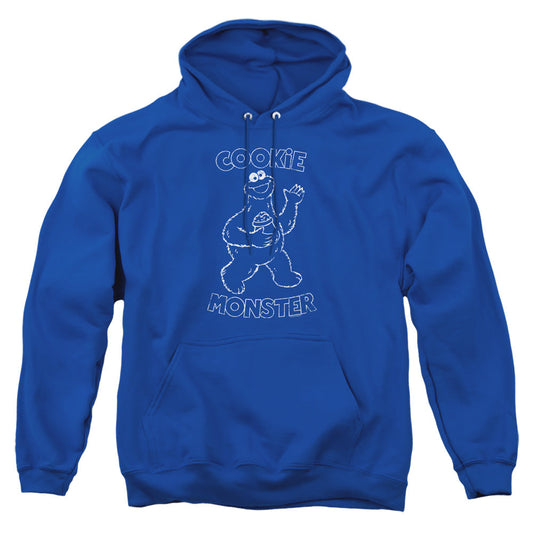 Sesame Street Simple Cookie Mens Hoodie Royal Officially Licensed