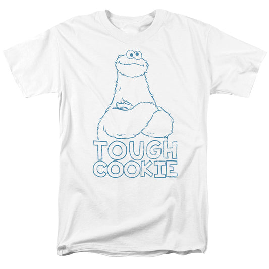 Sesame Street Tough Cookie Mens T Shirt White Officially Licensed