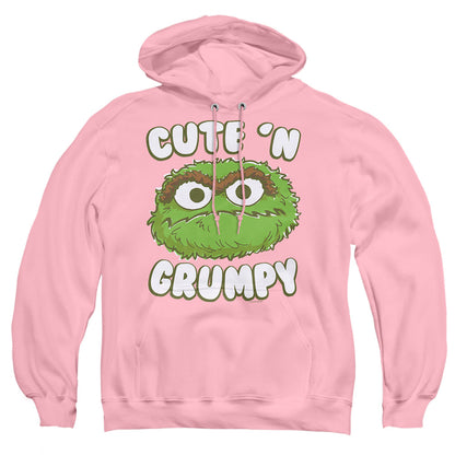Sesame Street Cute N Grumpy Mens Hoodie Pink Officially Licensed