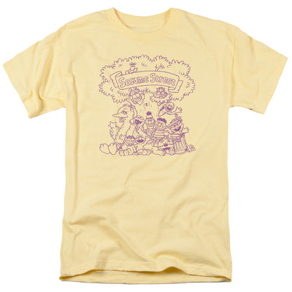 Sesame Street Simple Street Mens T Shirt Banana Officially Licensed